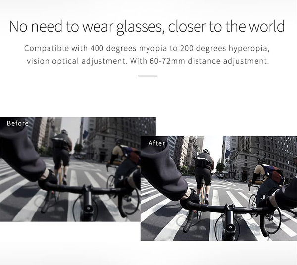 Compatible with 400 degrees myopia to 200 degrees hyperopia.